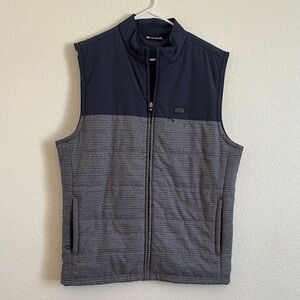 Travis Mathew Navy and Gray Puffer Vest